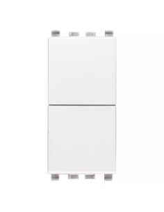 Vimar 20066.B Doppelter unabhängiger Knopf Nr.+Nr. 10A Weiß Eikon